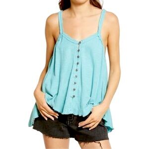 Free People Light Teal Tank Top